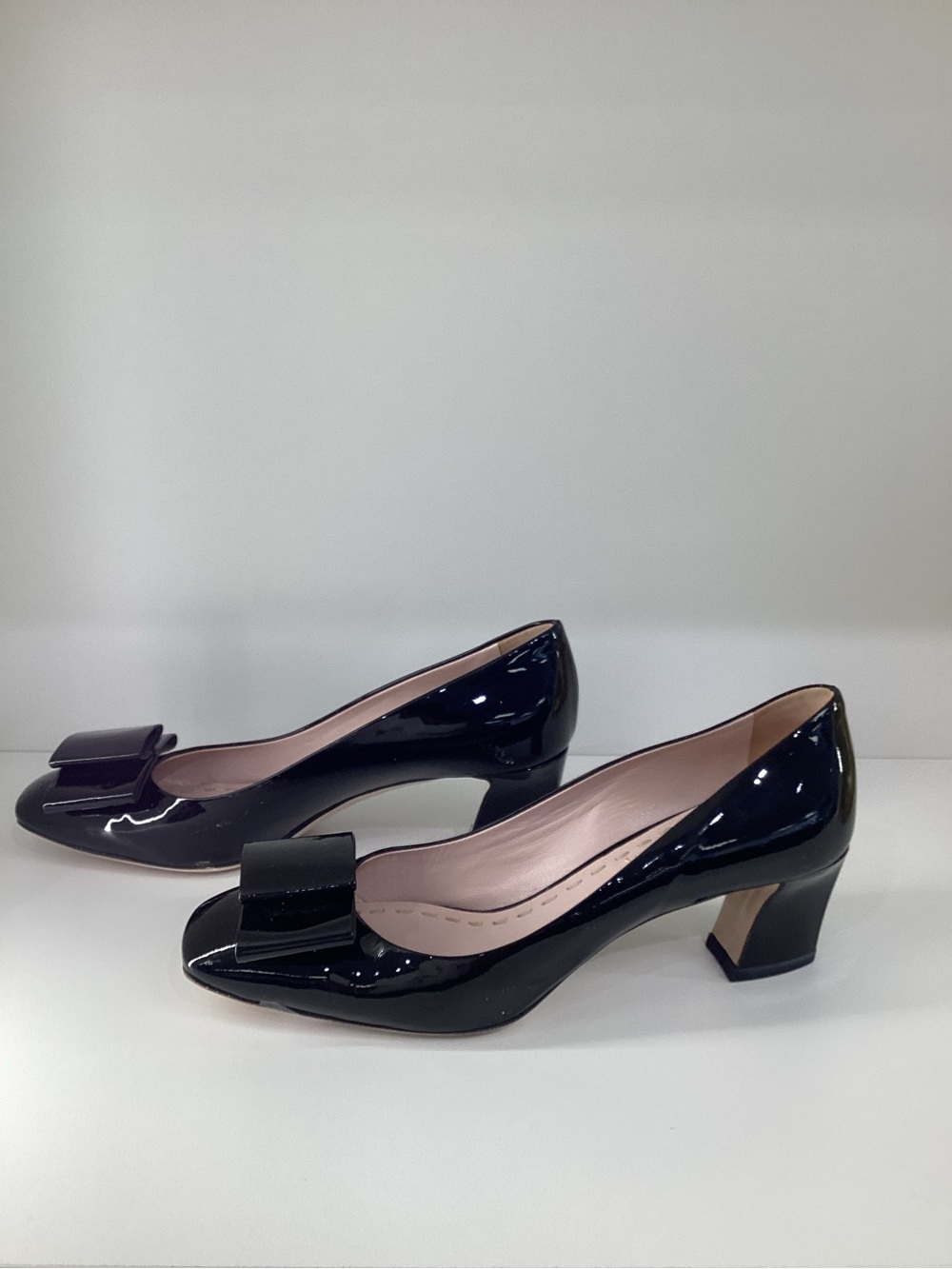 Sz 36.5 Miu Miu Black Bow Pumps Heels Shoes